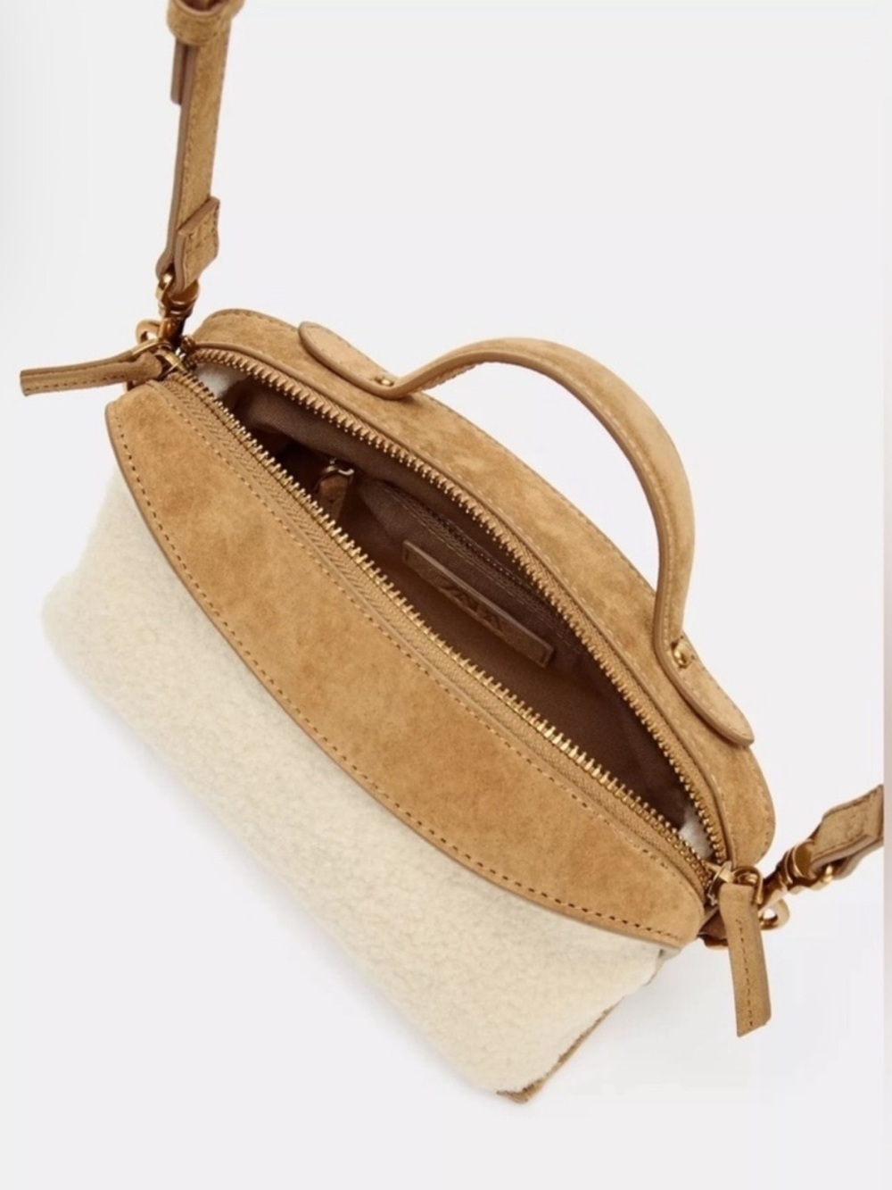 ZARA LONG SHEARLING BAG - Picture 4 of 9